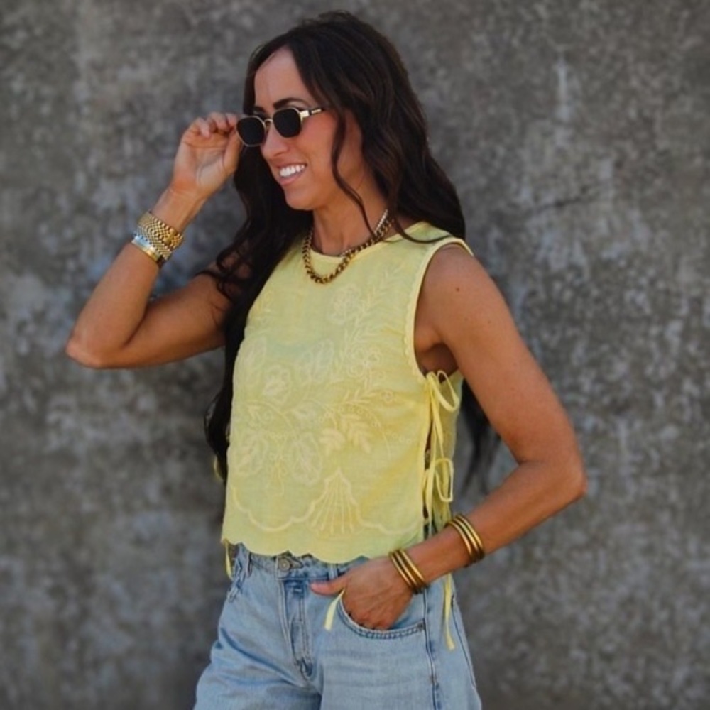 Yellow Sleeveless Top